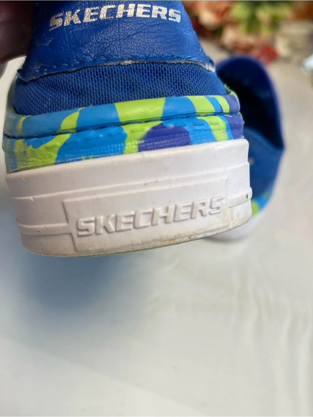 Skechers Foamies Guzman Steps Solar Surge Slip-On Blue/Lime Toddler 12